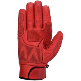 BOSmoto Easy Rider Motorcycle Gloves, Men's Motorcycle Gloves, Leather Motorcycle Gloves, Classic Motorcycle Gloves Made of Genuine Leather (Red, XXL)