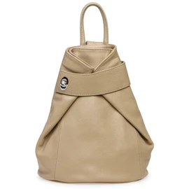 Caspar Large Women's Leather Backpack Elegant City Backpack - Classic Line - Model No.790 - Made in Italy, sand