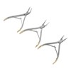3pcs Residual Root Forceps Set Stainless Steel Dental Root Fragments
