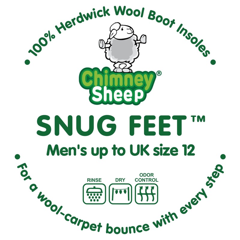 Men's Snug Feet 100% Herdwick Felt Boot Insole Grey