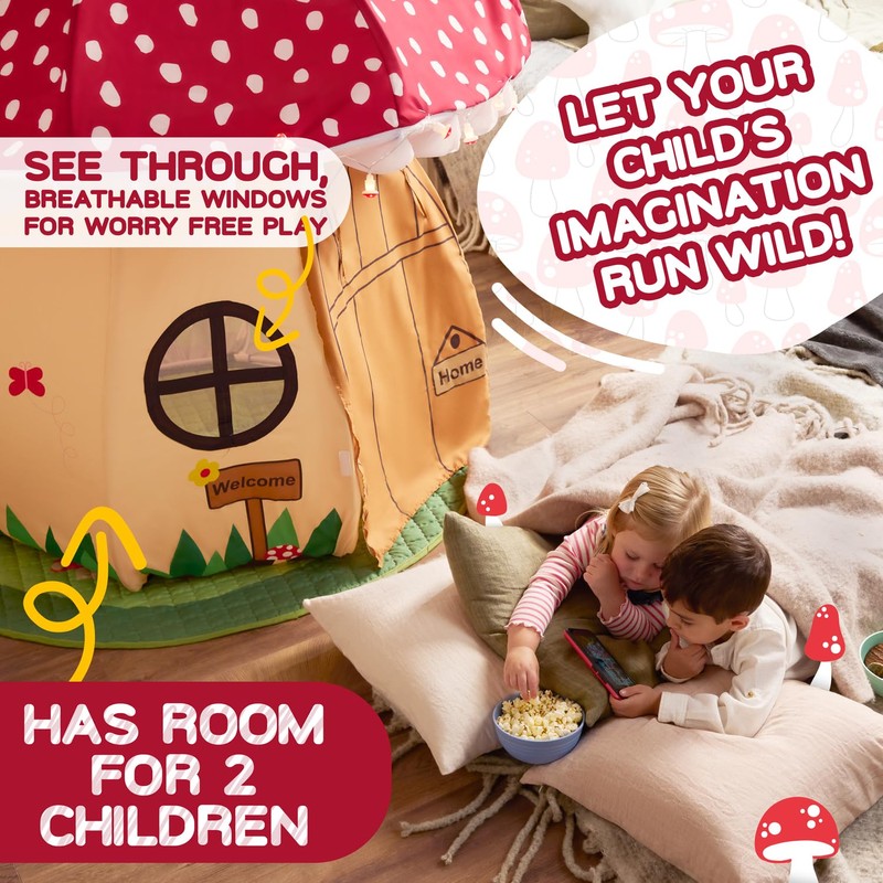 Enchanted Mushroom Play Tent - A World of Adventure for