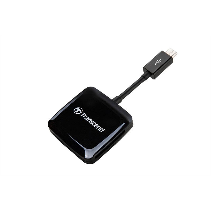 Transcend USB 2.0 OTG Card Reader, Black (TS-RDP9K)