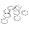 sourcing map 60Pcs External Tooth Washers, M8 304 Stainless Steel