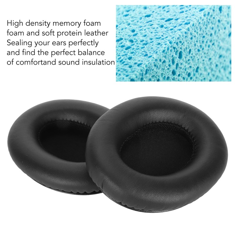 Comfortable Headphone Ear Cushions, 2pcs High Elasticity Replacement Ear Pads,
