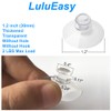 LuluEasy 12 Pieces 1.2 inch Small Clear Suction Cups for