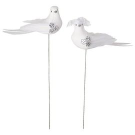 Tokyodo ZP001516-zzz Wedding Bird Picks, W4.3 x H2/L 9.8 inches (11 x 5/25 cm), Pack of 2