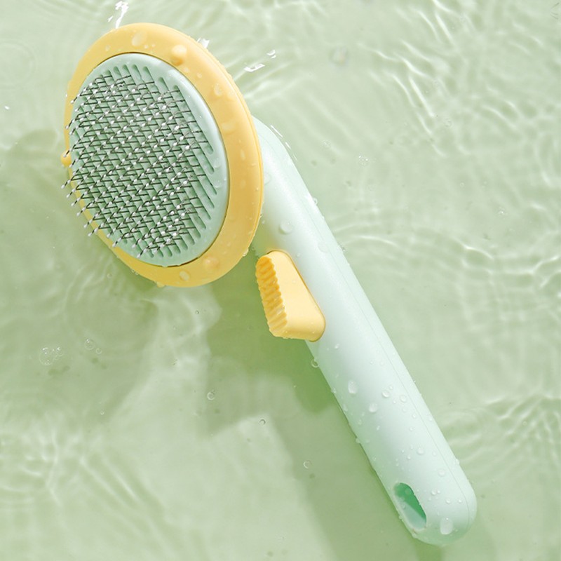 Pet Silicone Comb Comfortable Massage Self Cleaning Hair Removal Pet
