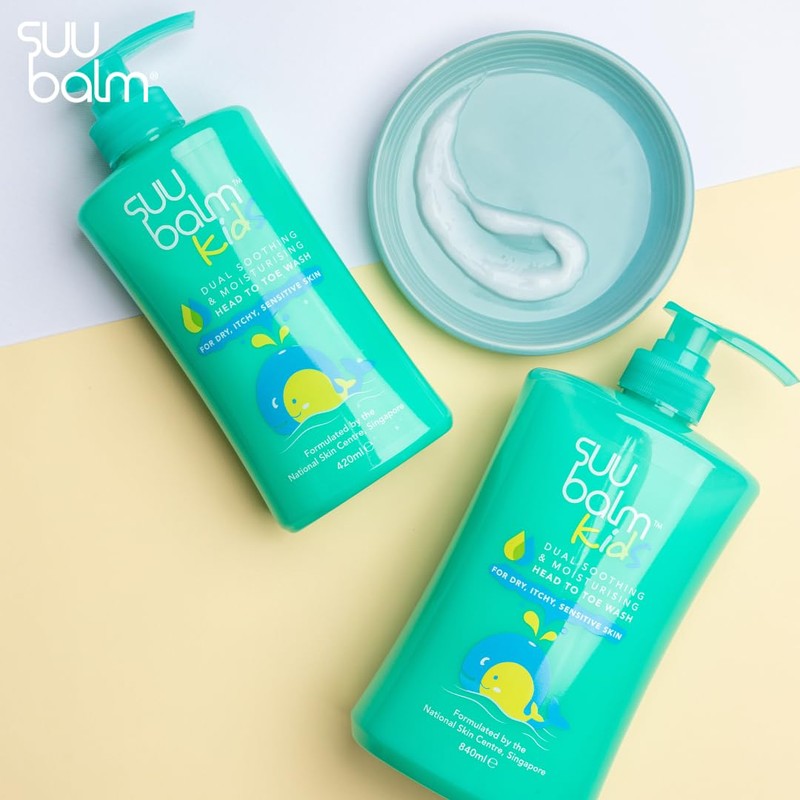 Suu Balm Kids - Soothing Moisturiser Cream Body Wash -