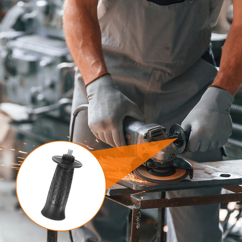 HARFINGTON 3pcs Angle Grinder Side Handle 8mm Thread 102mm Length