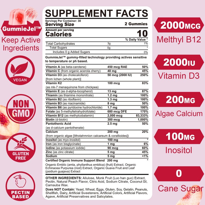 Nextdia Vegan Omega-3 1000mg + Turmeric, Methylated Multivitamin for Women