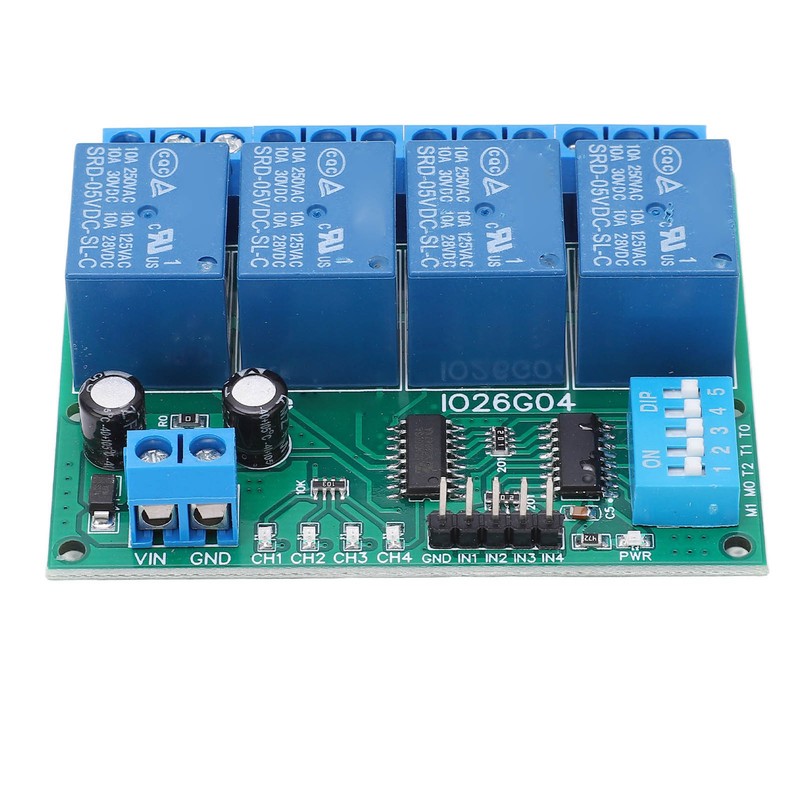 Relay Module DIP 4 Channel Control Board Switch Controller DC