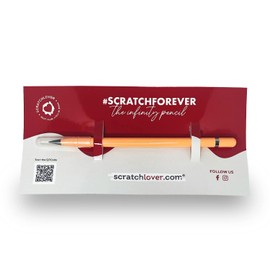 Scratch Lover - The New Infinity Pencil - Perpetual Tip Pencil Up to 20000m Writing - for Writing and Drawing, 200 Normal HB Pencils (Orange)