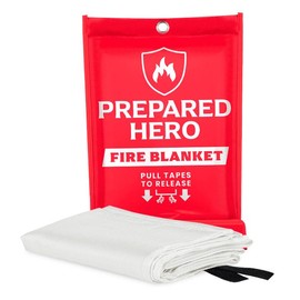 The Prepared Hero Emergency Fire Blanket - Simple and Easy to Use. Never Expires.:_1 Pack