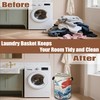 White Crane Laundry Baskets,Red Sun Japanese Wave Laundry Hamper,Storage Basket