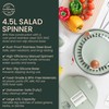 Stainless Steel Salad Spinner 5 Qt, Vegetable & Fruit Washing