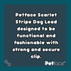 Petface Scarlet Stripe Spot Dog Lead, Medium