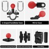 ABITLOP Motorcycle Bike Phone Mount with Vibration Dampener, 360°Motorcycle Bike