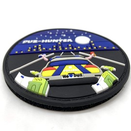 Polizeimemesshop Duz-Hunter Rubber Patch - Police - Patrol Car - Police - Duz - Fun Patch - Velcro Patch