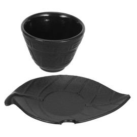 Alipis 1 Set Cast Tea Set Vintage Chinese Drinkware Elegant Kung Fu Tea Set with Leaf Coasters and Stylish Design