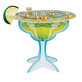 Margarita Glass Shot Glass Holder (includes 50 shot glasses) Cinko de Mayo Fiesta Party Supplies