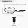 RATCHROLL 1 Set Universal Motorcycle Rear View Mirrors Adjustable Bar