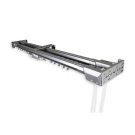 A&F Rod Decor - Heavy Duty Double Traverse Rod - Center Open 48-84 inch - Silver