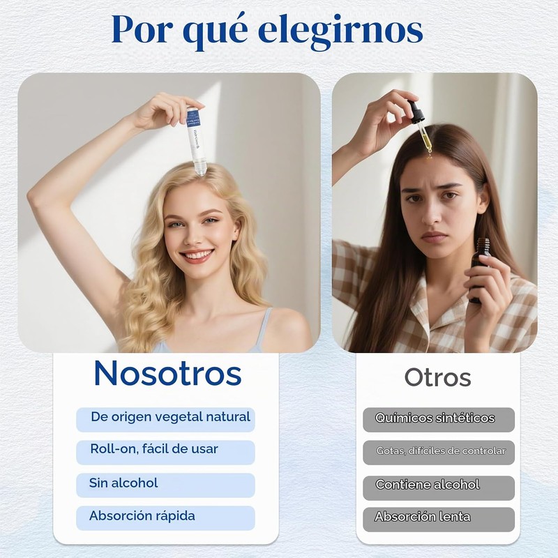 Sérum Capilar en Roll-on con romero para un Cabello Más