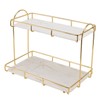 Headerbs Cosmetic Storage Shelf, 2 Tier Bathroom Countertop Rack, Large