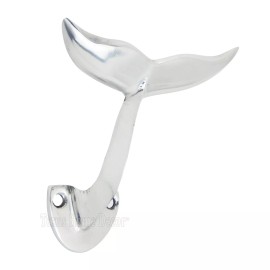Unbranded Whale Tail Wall Hook Solid Aluminum Coat Towel Hanger Nautical Beach House Decor