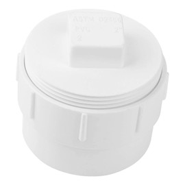 2" PVC Sewer Cleanout Adapter with Plug Pipe Fitting, PVC DWV Flush Sewer Cleanout Cap for Outdoor Garden, RVs Sewer or Drainage Piping Connect System
