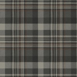 Yellowstone Dutton Plaid Charcoal Wallpaper, 4142-72632