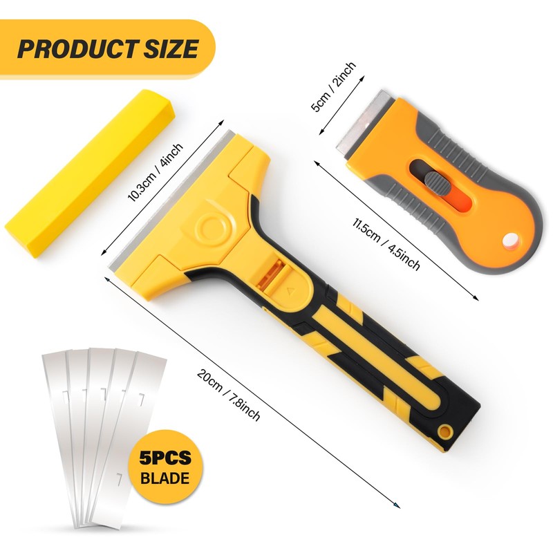 Gomake Razor Blade Scraper Tool Wall Paint Window Glass Scraper