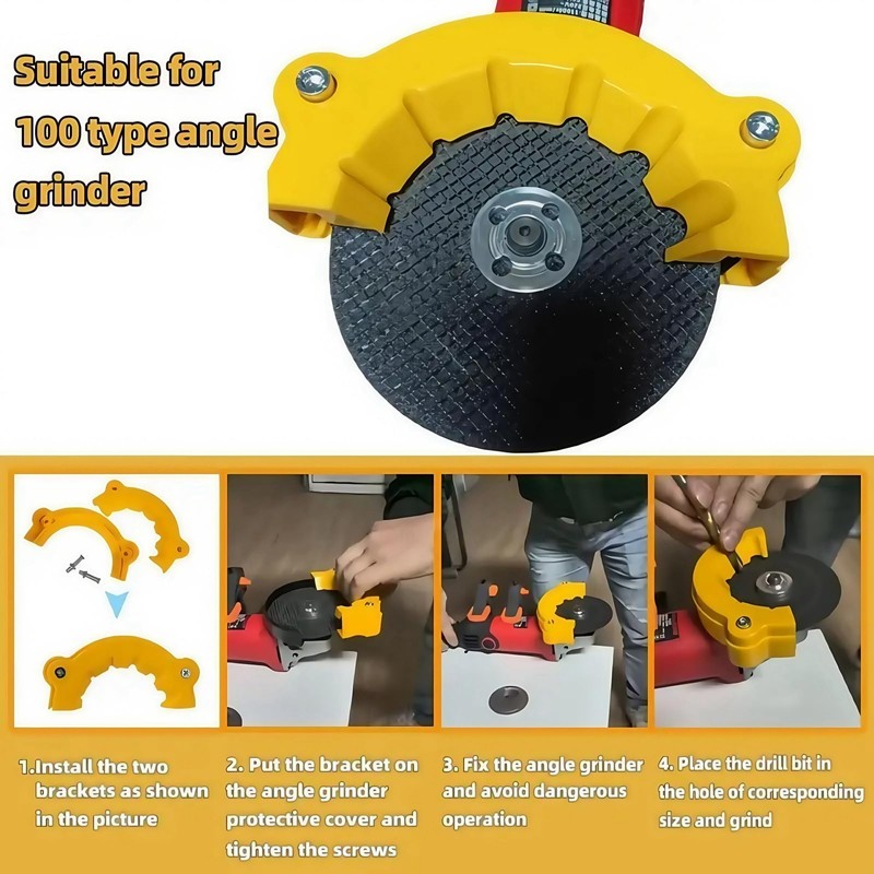 2PCS Drill Bit Sharpener,Multipurpose Drill Sharpener Machine,Drill Bit Grinding Attachment,Angle