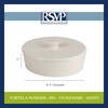 RSVP International Stoneware Tortilla Warmer & Server with Lid, Dishwasher,