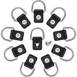 CYTGOUPER 10Pcs Kayak D-Ring Kit, Kayak Boat Repair Tool D Ring Deck Mount with M6 Screws, Nylon Stainless Steel Boat Kayak Deck Rigging Kit for Fixing Paddles, Rods, Nets