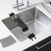 QWORK Adjustable Stainless Steel Sink Bridge Whetstone Holder - Anti-Slip