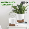 YNNICO Indoor Outdoor Plant Pots- Self Watering Planters with Drainage