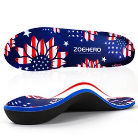 Arch Support Inserts for Men & Women, Robust Arch Support Shoe Insoles, Flat Feet Insoles, Built-in Arch Support Plate, Deep Heel Cup & Heel Cushioning Foam, Offering Enhanced Stability, Comfort Insoles for Daily Wear, Standing All Day, Sports (Men's US 