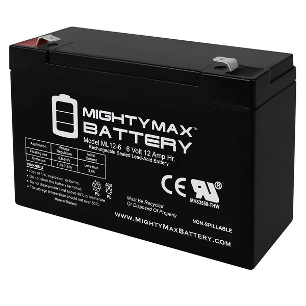 6V 12AH F2 Battery Replacement for DURA6-12F