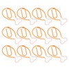 100Pcs Metal Paperclips Cute Chicken Leg Shape Electroplating Rustproof Portable