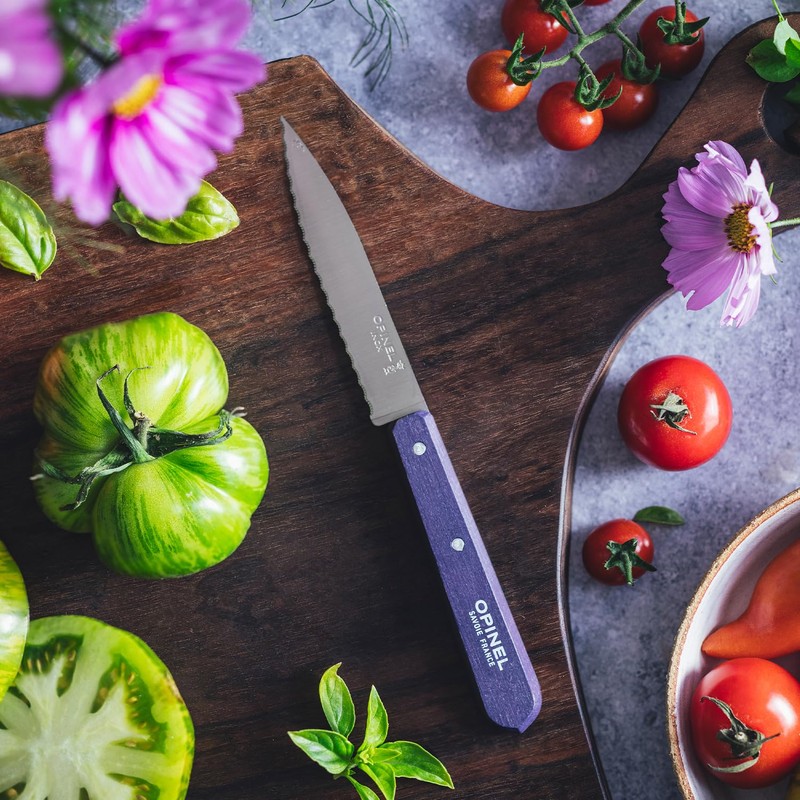 OPINEL Essential No.113 Serrated Paring Knife, Hornbeam Handles, Made in
