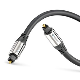 sonero® Premium Optical Toslink Cable, Gold-Plated Contacts, Black, 20.0 m