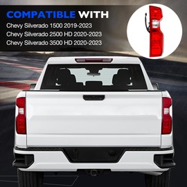 Misakomo Tail light Halogen Compatible with Chevy Silverado 1500 2500/3500 HD 2019-2025 Right Passenger Side, Rear Brake Taillight Assembly Replace for GM2801308 84554657