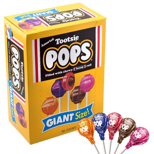 Tootsie Pops Giant Candy - Original Fruity Lollipop with Chocolatey