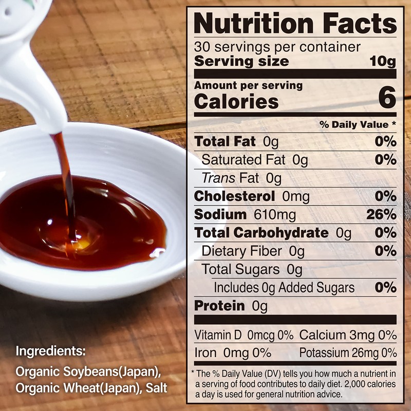 Organic Soy Sauce Naturally Brewed Japanese Soybeans & Wheat 100%