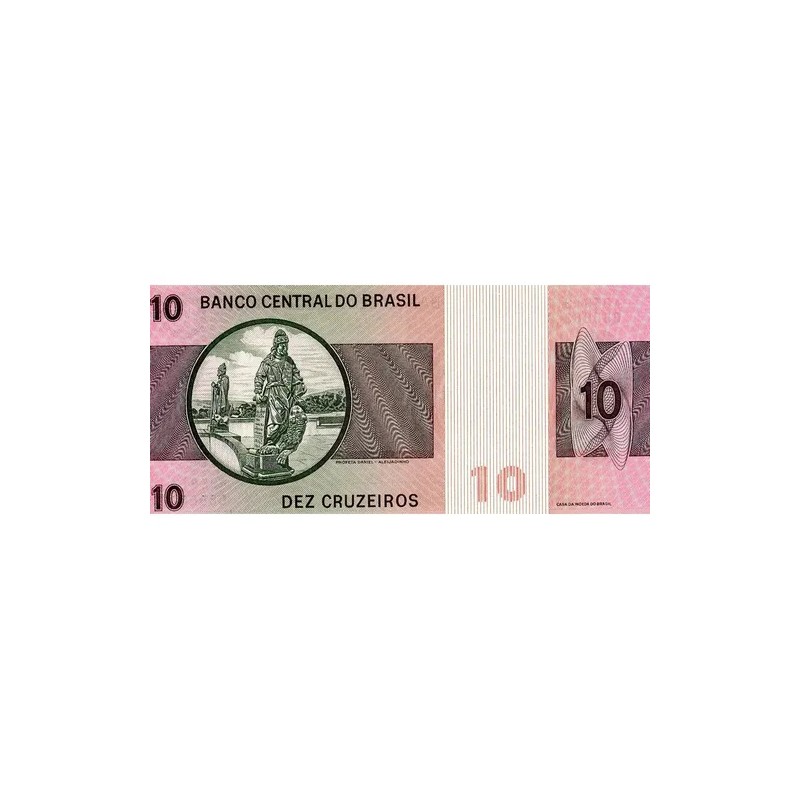 Grr-billete De Brasil 10 Cruzeiros 1980 - D. Pedro I