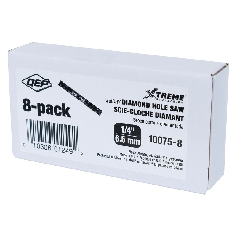 QEP Xtreme 1/4" Pro wetDRY Diamond Hole Saw (8 Pack)