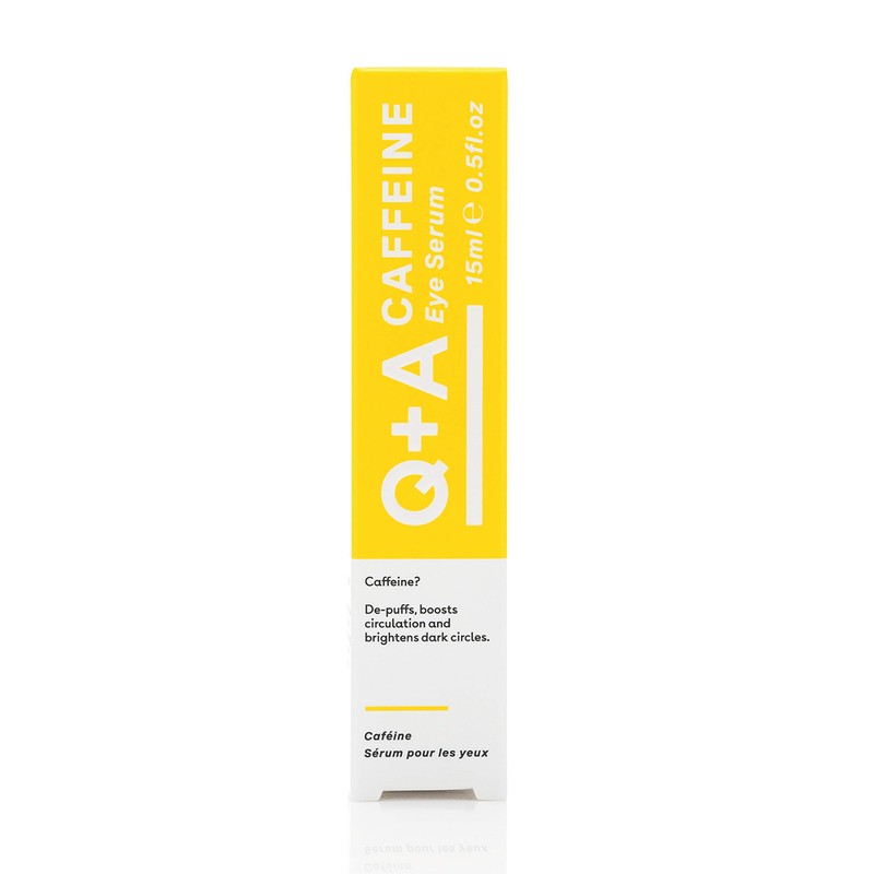Q+A Caffeine Eye Serum (15ml), Brightening Eye Serum, 99.9% Natural