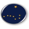 Alaska State Flag 3D Domed CAR Emblem Badge Sticker Flexible