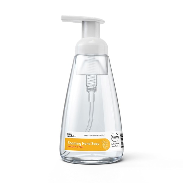 Clean Revolution Foaming Hand Soap | Gentle, Moisturizing | Ready To Use | Real Essential Oils | Dreamy Citrus | 15.25 Fl Oz